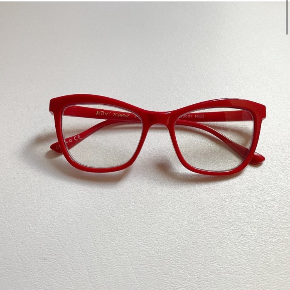 Betsey Johnson Vibrant Red Glasses